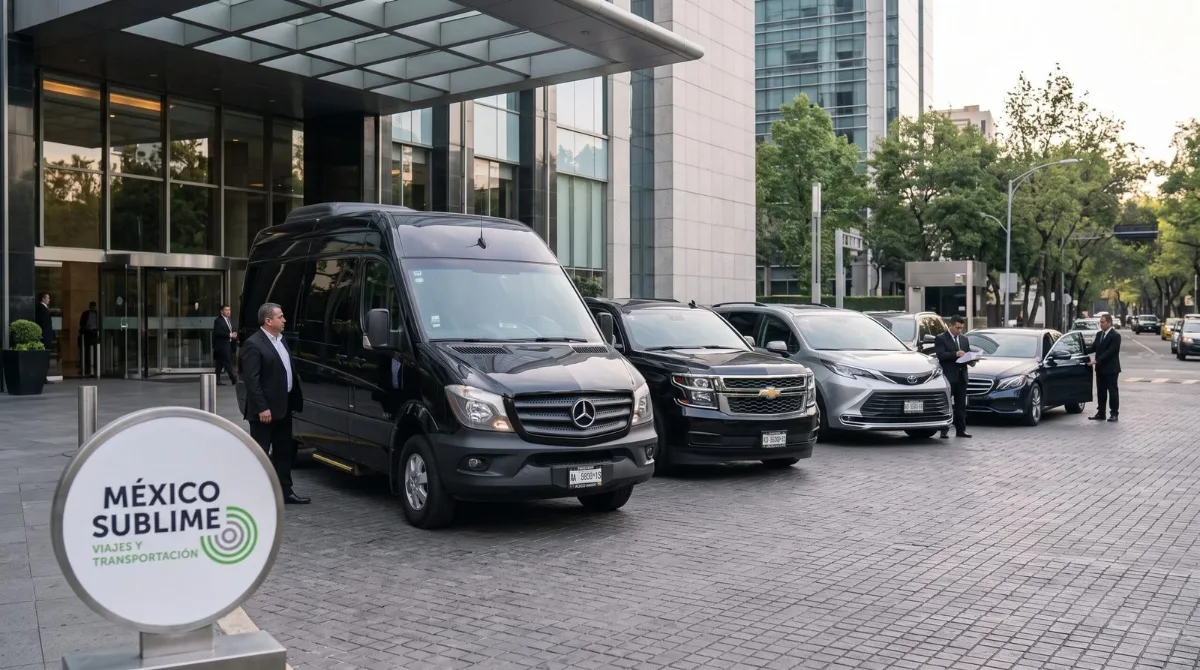 Flota diversificada de vehículos ejecutivos de México Sublime en CDMX
